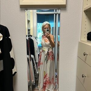 Elegant One Shoulder Floral Dress